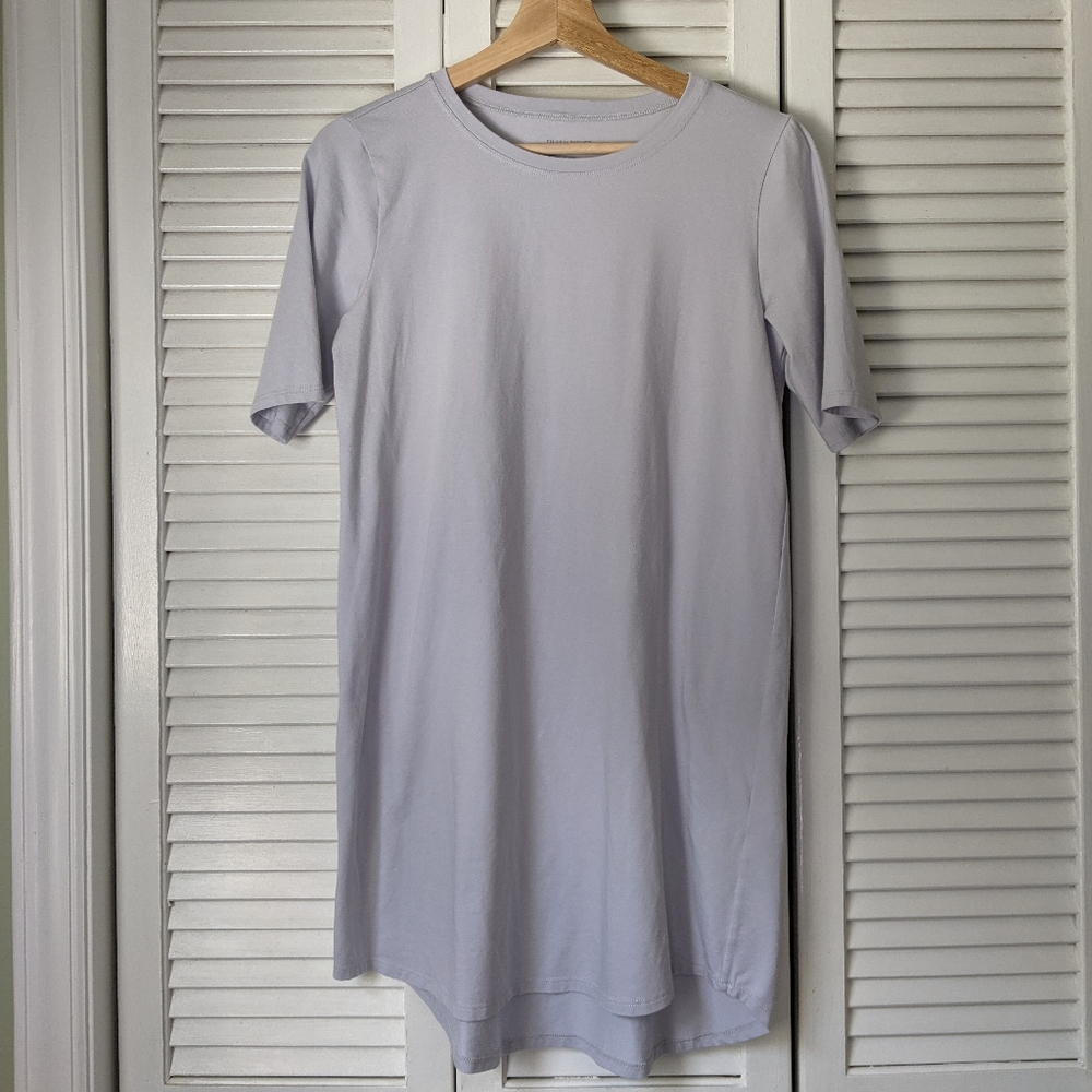 Eileen Fisher Cotton Light Blue Crewneck D…